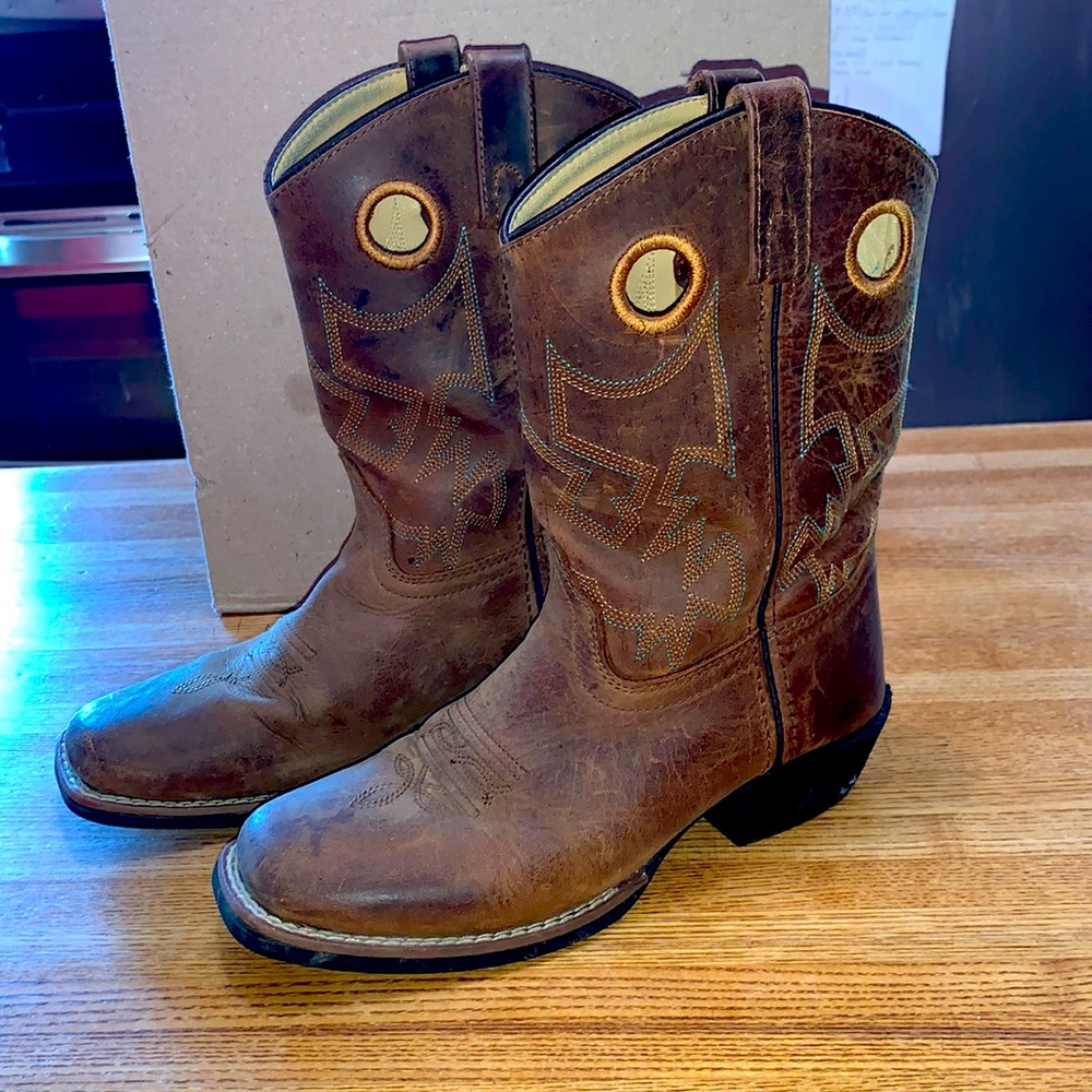 All Leather Girls Cowboy Boots